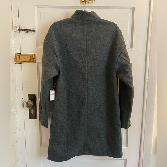 NWT Old Navy Long Women's Green Gray Coat Size Small Tall - Picture 2 of 10
